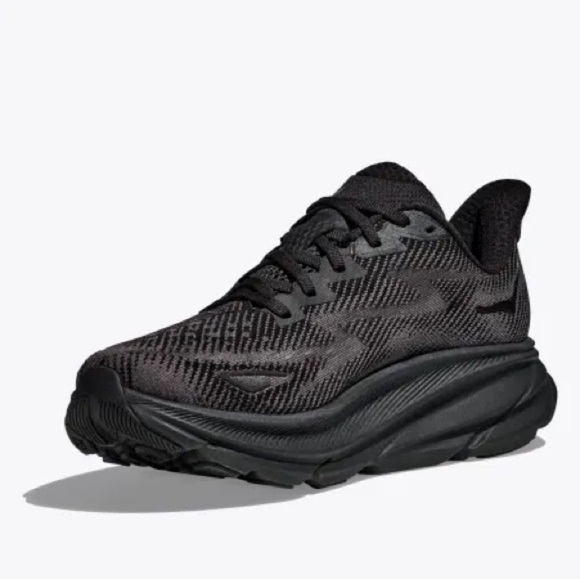 Hoka One One Clifton 9 Women’s Running Shoes Black Size 8 Athletic Sneaker - Picture 1 of 9